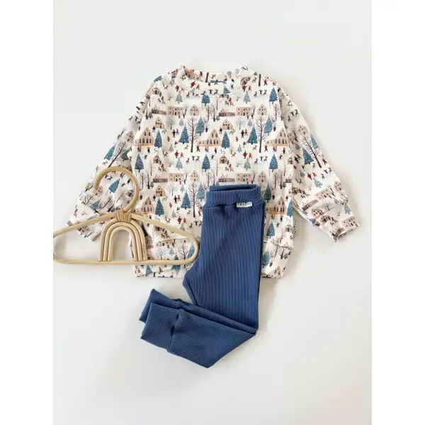 KOMPLET BLUZA PRĄŻKOWANA WINTER CITY +LEGGINSY PRĄŻKOWANE GRANAT