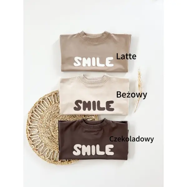 T-SHIRT BAWEŁNIANY ,, SMILE ’’