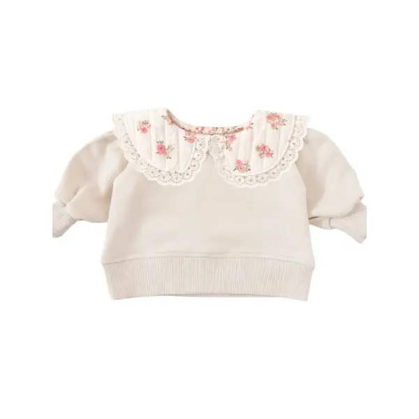 BLUZA DRESOWA Z KOŁNIERZYKIEM W KWIATY