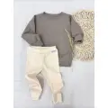 KOMPLET DZIECIĘCY BLUZA MOCCA WAFEL oraz LEGGINSY PUDDING - zgrywus.net